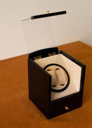 Шкатулка ротатор наручных часов watch winder royal black pro7 фото