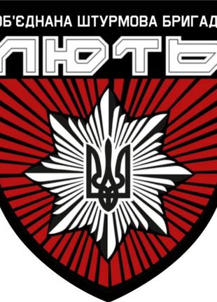 Наклейка на автомобиль объединённая штурмовая бригада «ярость» 30 см