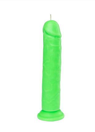 Свеча love flame - dildo roma green fluor, cps03-green