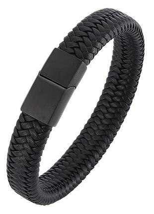 Чоловічий шкіряний браслет primo rock lux 22 - black