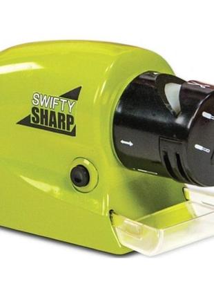 Електро-точилка sharpener for knives and scissors electric (green) | точило для ножів та ножиць на батарейках1 фото