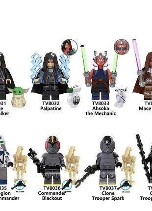 Фигурки человечки звёздные войны джедаи против ситхов и штурмовиков с дроидами star wars клоны