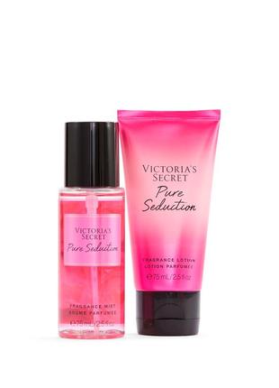 Подарочный набор victoria's secret pure seduction duo mini mist & lotion2 фото