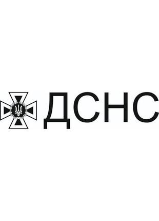 Наклейка на авто білі  літери дснс 24х5 см