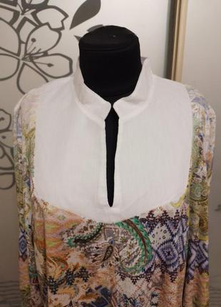 Трикотажная вискозная блузка лонгслив большого размера5 фото
