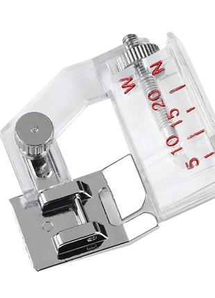 Лапка-окантувальник для косої бейки з лінійкою для побутових швейних машин (6636)