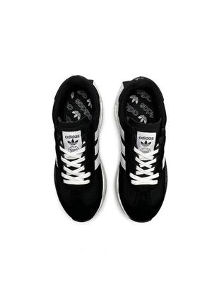 Мужские кроссовки adidas retropy e5 черно-белые сетка адидас ретроп весенние летние (b)6 фото