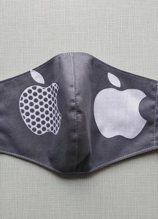 Женская маска с принтом apple, яблоки1 фото