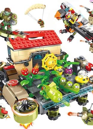 Конструктор гра набір рослини проти зомбі 926 деталей plants vs zombies в коробці
