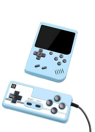 Игровая портативная приставка retro fc 500 в 1 с дополнительным пультом blue