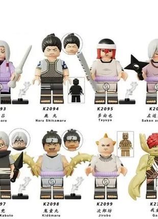 Фигурки конструктор человечки аниме naruto наруто 8 штук
