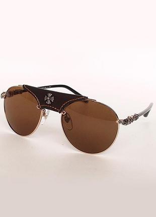 Окуляри chrome hearts bubba bs mgd gold brown