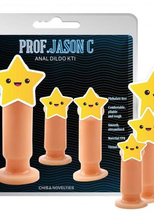 Набір анальних плагів "realistic mega double dildo 18" від chisa