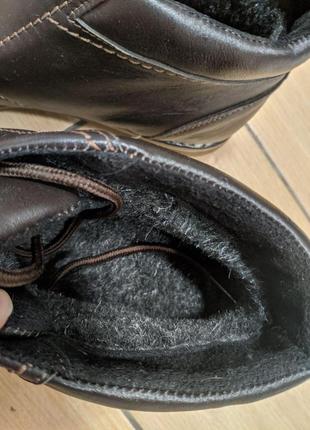 Clarks — теплые мужские зимние ботинки [ натуральная кожа + шерсть ]3 фото