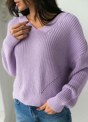 Свободный пуловер с удлиненной спинкой6 фото