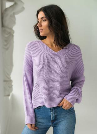 Свободный пуловер с удлиненной спинкой7 фото
