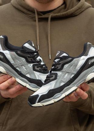 Мужские кроссовки asics gel nyc black beige 40-42-445 фото