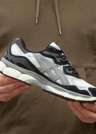 Мужские кроссовки asics gel nyc black beige 40-42-4410 фото