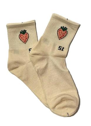 Шкарпетки жіночі "полуниця"1 фото