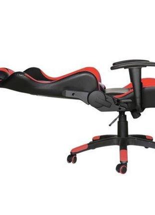 Кресло геймерское игровое на колесах xtrike me регулируемое эргономичное red/black (gc-905)3 фото