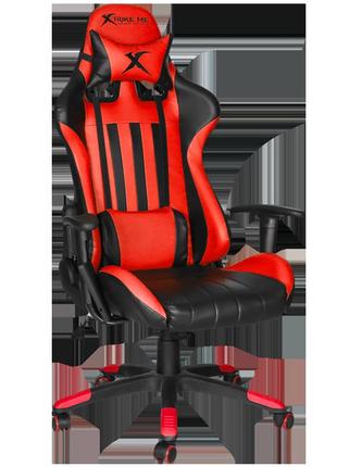 Кресло геймерское игровое на колесах xtrike me регулируемое эргономичное red/black (gc-905)