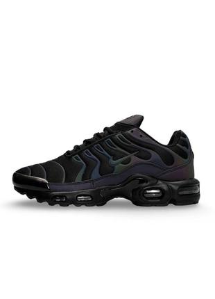 Чоловічі кросівки nike air max plus chameleon чорні текстиль найк аїр макс плюс осінні весняні (b)