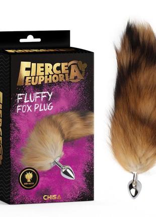 Анальная пробка с хвостом fluffy fox plug