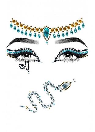 Наклейка з коштовними leg avenue клеопатри cleopatra face jewels sticker o/s