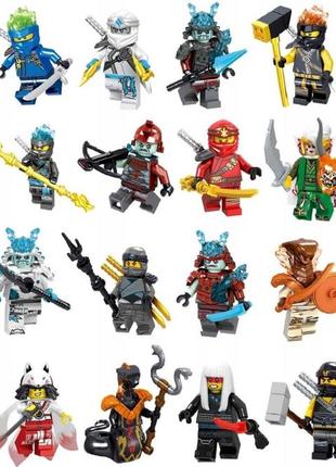 Великий набір фігурки чоловічки ніндзя ninjago 24 штуки