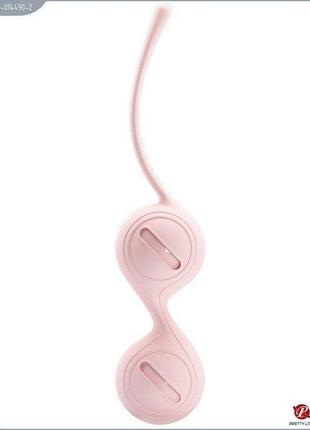 Кульки вагінальні анатомічної форми з колекції pretty love від baile, колір рожевий, bi-014490-2
