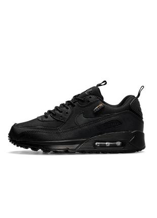 Чоловічі кросівки nike air max 90 surplus чорні текстильні найк аїр макс 90 весняні осінні (b)