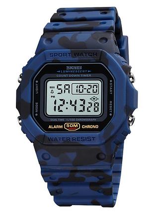 Годинник наручний skmei 1628 оrіginal (blue camo, 1628cmbu) | наручний годинник
