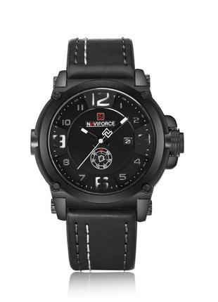 Годинник наручний naviforce plaza nf9099 original (nf9099 b/w/b)-lvr  | чоловічий наручний годинник