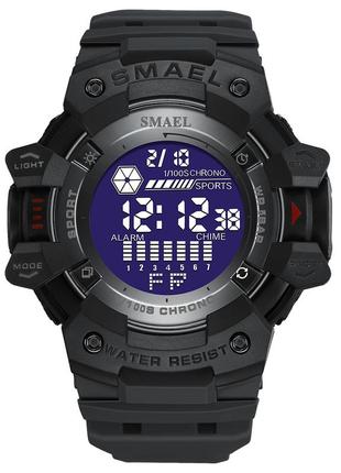 Годинник наручний smael 8050 original (black)-lvr  | чоловічий наручний годинник
