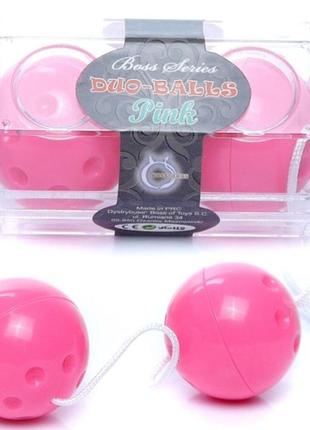 Шарики вагинальные "duo balls pink" от boss, цвет розовый