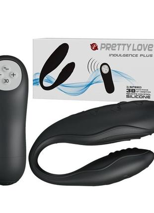 Вібратор для двох з дистанційним управлінням pretty love "indulgence plus" , 30 режимів вібрації, чорний