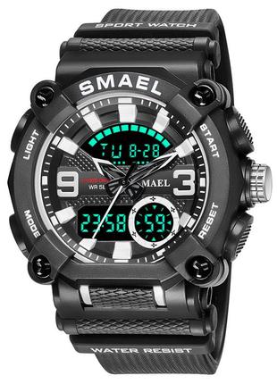 Часы наручные smael 8052 original (black)-lvr  | мужские наручные часы