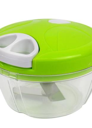 Ручний кухонний подрібнювач easy spin cutter (green) | міксер, блендер шинкування