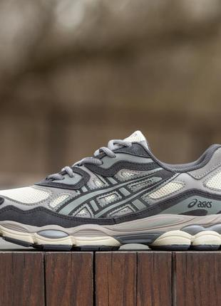 Мужские кроссовки asics gel nyc grey beige 417 фото