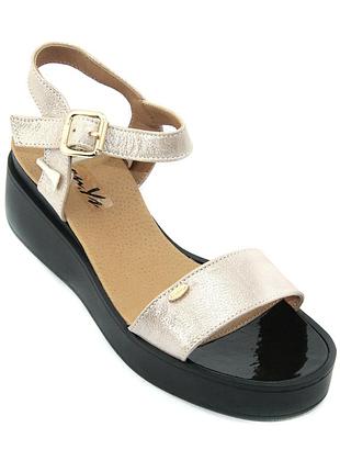 Босоножки бежевые натуральные 114-11-98-3