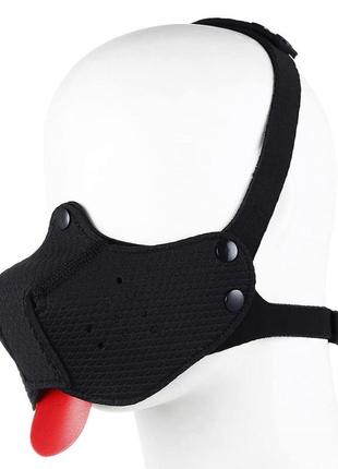 Неопреновая маска в виде собаки черная "neoprene dog mask black" от bdsm4u