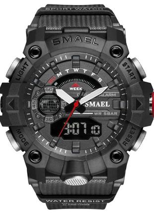 Часы наручные smael 8040 original (black)-lvr  | мужские наручные часы