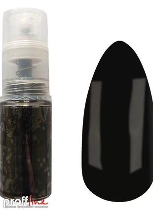 Спрей-пудра для омбре global fashion quick glitter ombre spray №02 чорна, 7.5 г