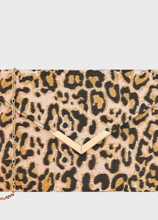 Клатч жіночий бежевий lily leopard envelop❗ розпродаж ❗