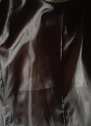 Пальто з натуральним хутряним коміром4 фото