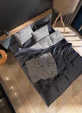 Ліжко двоспальне еверест нордік-1600 (з ламельним каркасом) 160х200 см графіт + дуб крафт золотий (dtm-5556)7 фото