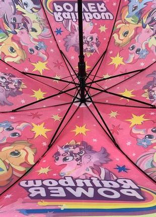 Детский зонт-трость полуавтомат розовый от paolo rossi 0031-3 топ4 фото