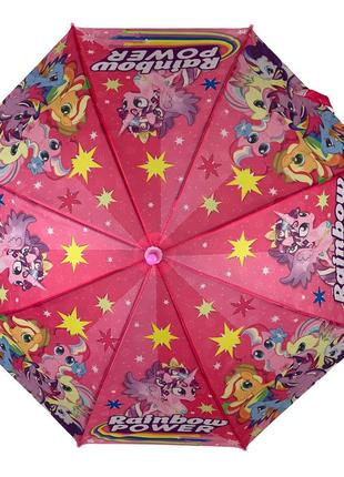 Детский зонт-трость полуавтомат розовый от paolo rossi 0031-3 топ2 фото