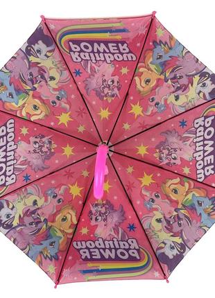 Детский зонт-трость полуавтомат розовый от paolo rossi 0031-3 топ3 фото