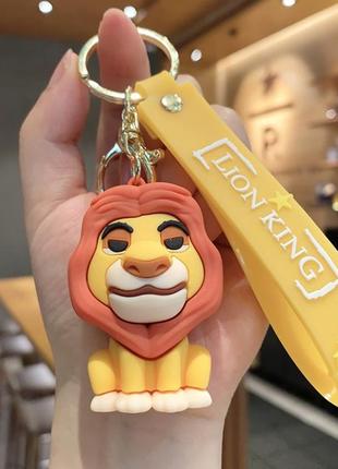 Король лев брелок the lion king мультяшний милий брелок силіконовий брелок для ключів креативна підвіска 5,6 см3 фото